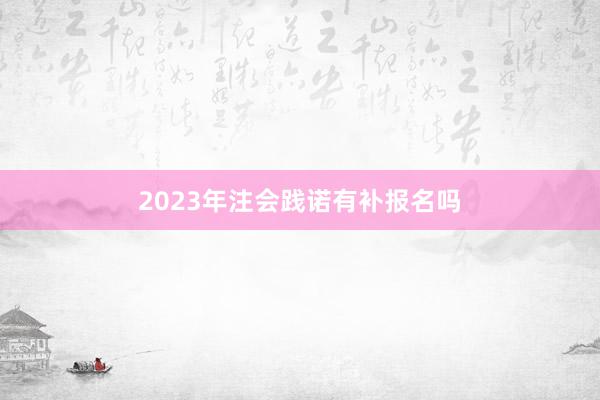 2023年注会践诺有补报名吗