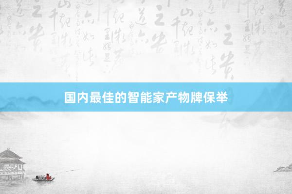 国内最佳的智能家产物牌保举